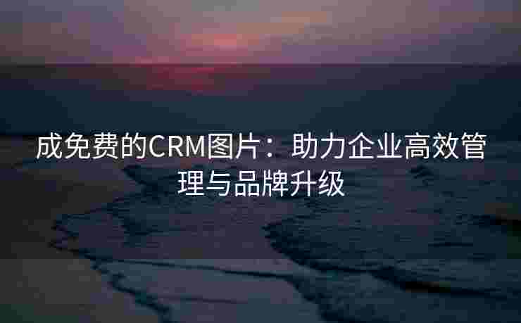 成免费的CRM图片:助力企业高效管理与品牌升级 成免费的CRM图片:助力企业高效管理与品牌升级