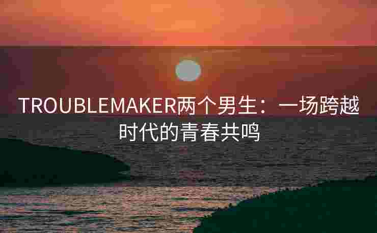 TROUBLEMAKER两个男生：一场跨越时代的青春共鸣